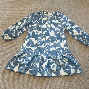 Fat Face blue and white dress Sz 6R.